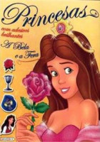 Princesas - A Bela e a Fera com adesivos brilhantes 