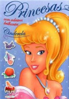 Princesas - Cinderela com adesivos brilhantes 